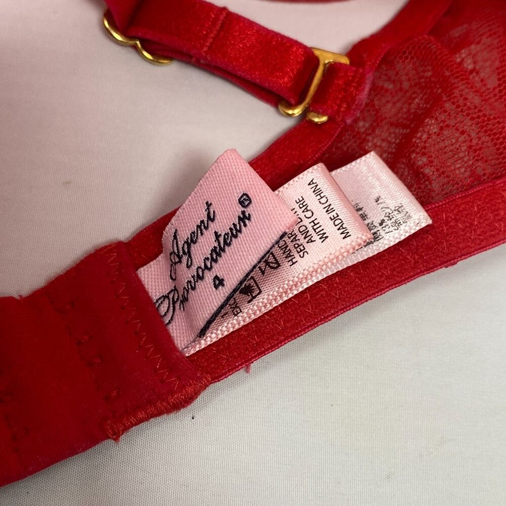 Agent Provocateur Annoushka Red Lace Bra AP4 Large - Picture 13 of 13